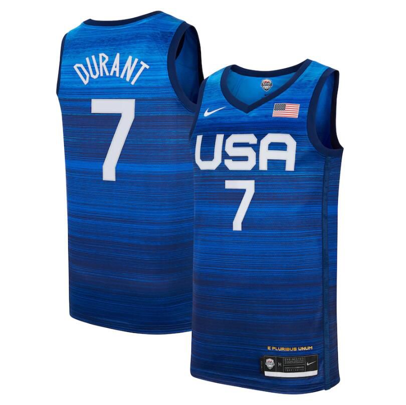 2021 Olympic USA #7 Durant Blue Nike NBA Jerseys->nike air max->Sneakers
